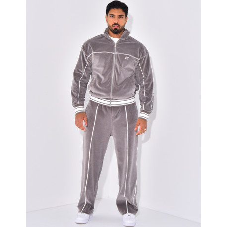 Ensemble tout doux pantalon et veste à capuche "PE"