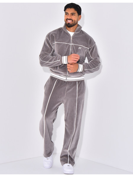 Ensemble tout doux pantalon et veste à capuche "PE"