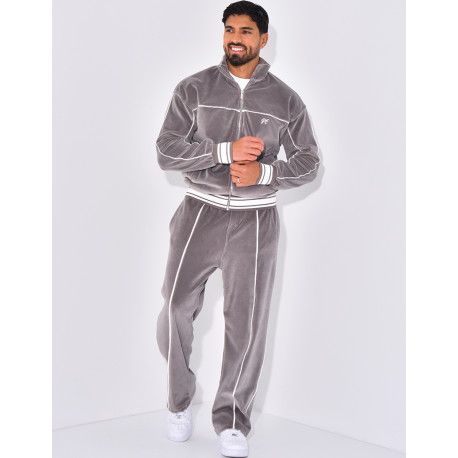 Ensemble tout doux pantalon et veste à capuche "PE"