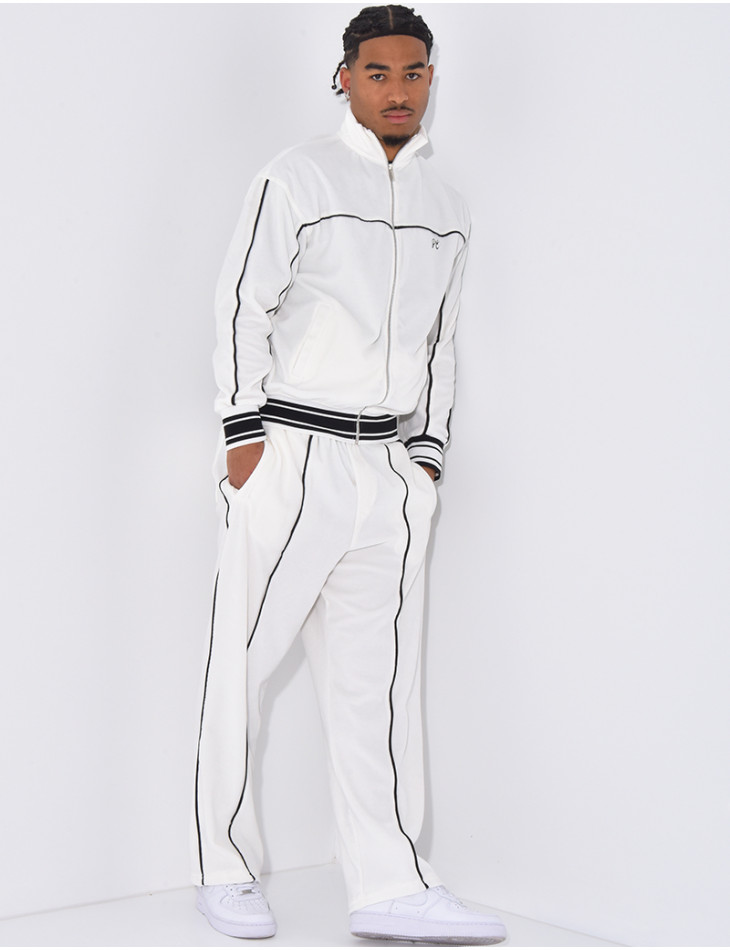 Ensemble tout doux pantalon et veste à capuche "PE"