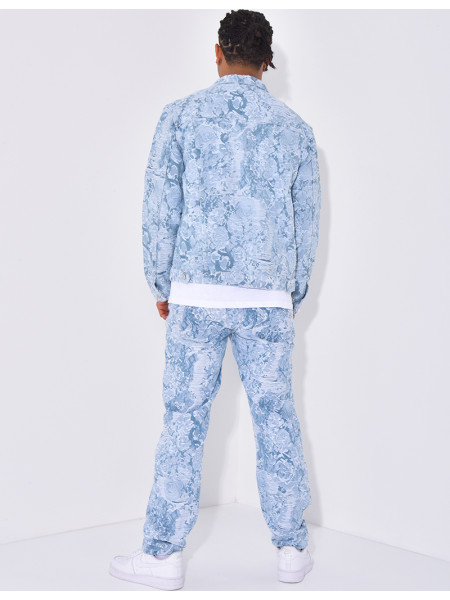 Ensemble pantalon et veste à motifs