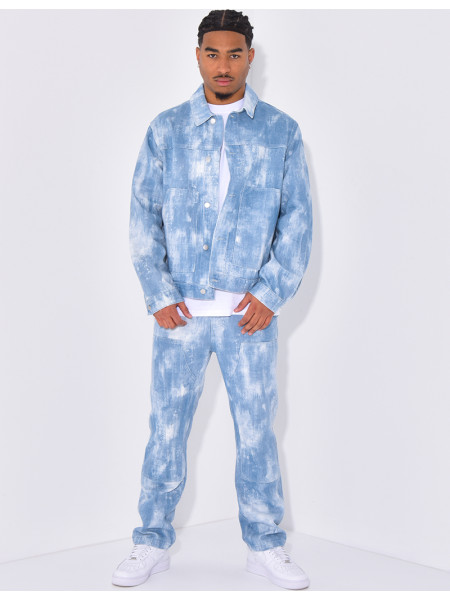 Ensemble pantalon et veste en jeans