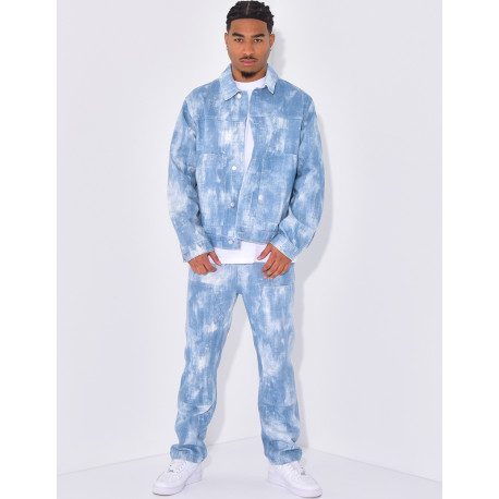 Ensemble pantalon et veste en jeans