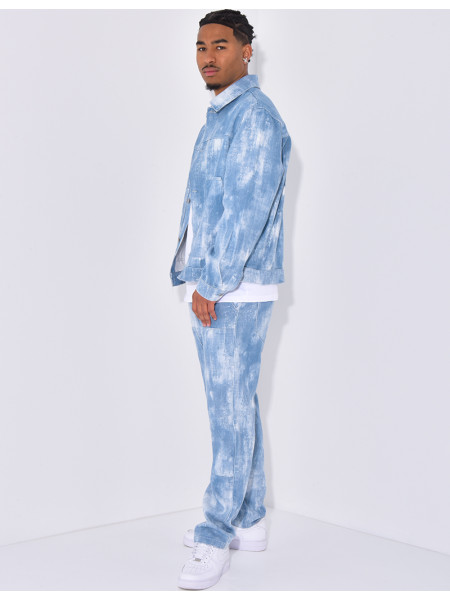 Ensemble pantalon et veste en jeans