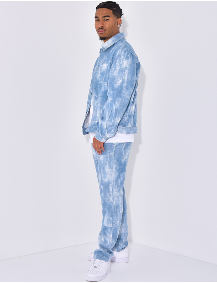 Ensemble pantalon et veste en jeans