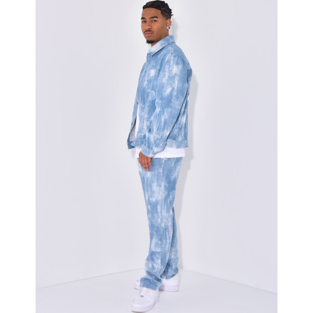 Ensemble pantalon et veste en jeans