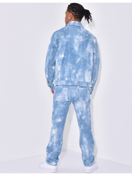 Ensemble pantalon et veste en jeans