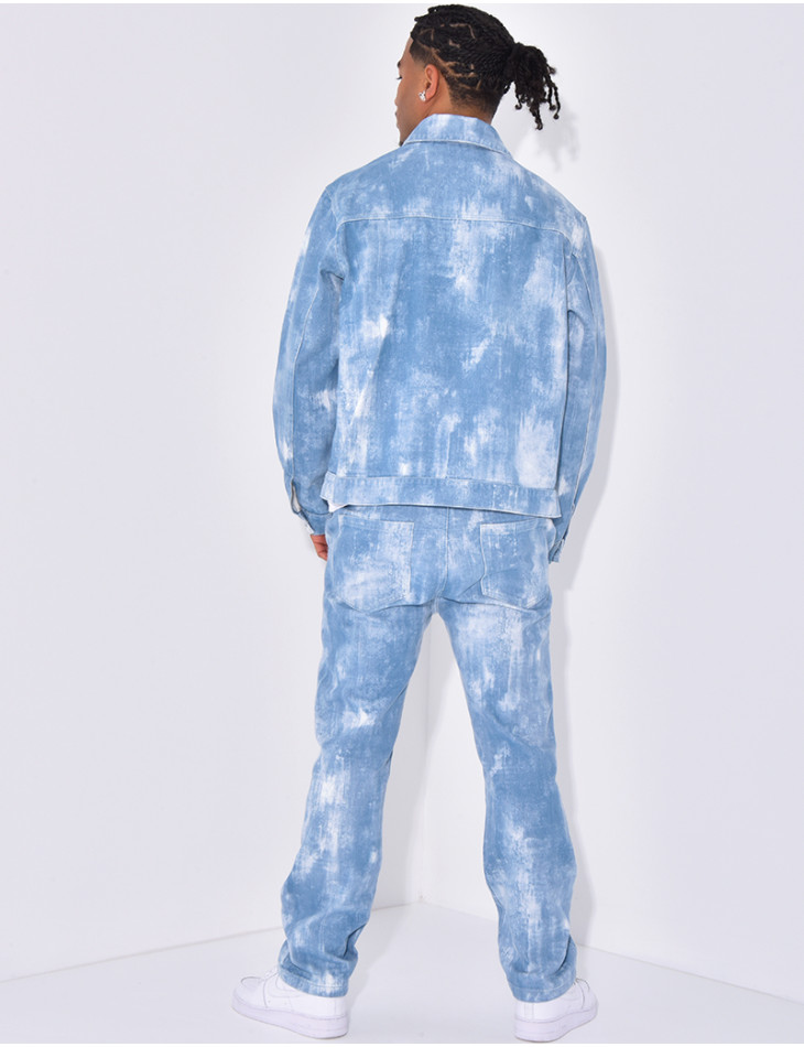 Ensemble pantalon et veste en jeans