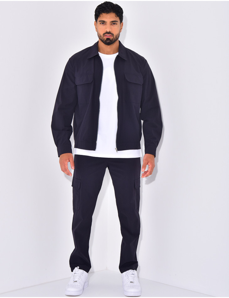 Ensemble pantalon et veste zippée