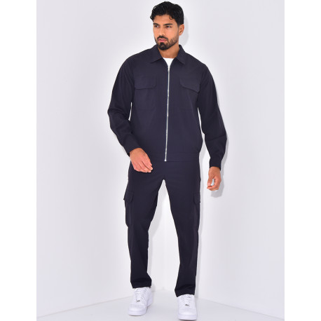 Ensemble pantalon et veste zippée
