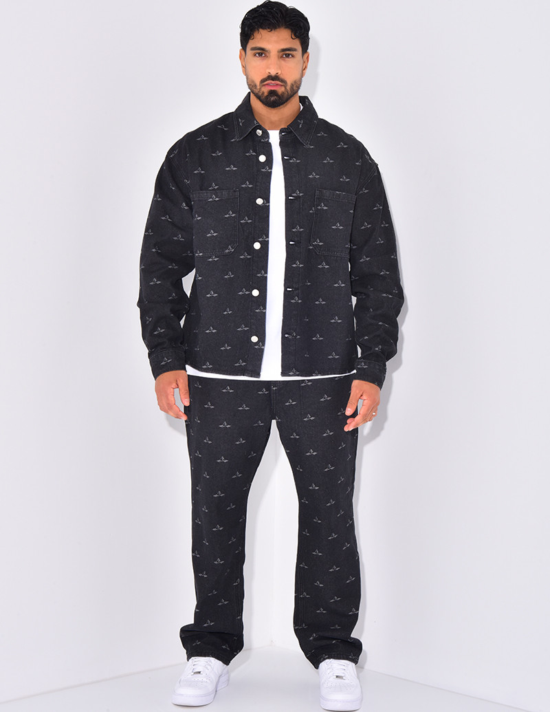 Ensemble en jeans à motifs...