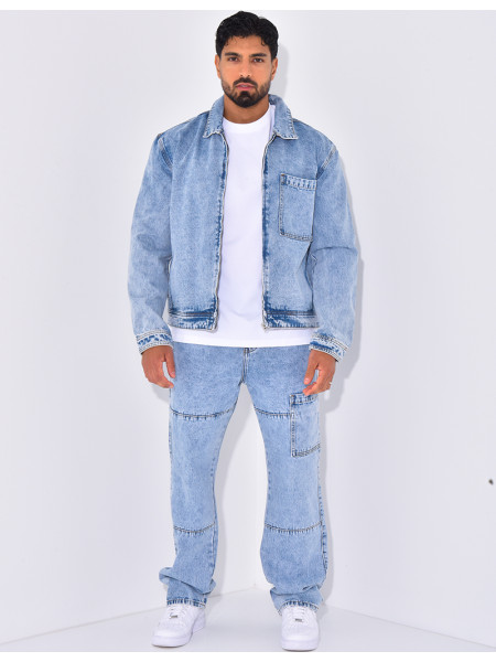 Ensemble pantalon et veste en jeans