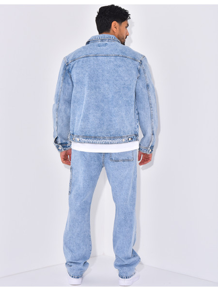 Ensemble pantalon et veste en jeans