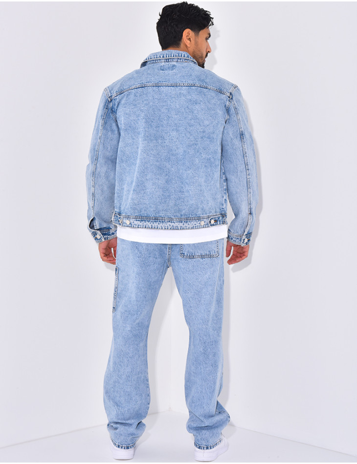 Ensemble pantalon et veste en jeans