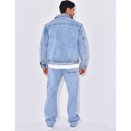 Ensemble pantalon et veste en jeans