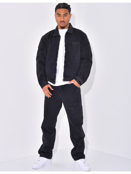 Ensemble pantalon et veste en jeans