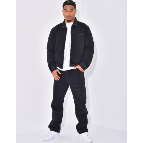 Ensemble pantalon et veste en jeans
