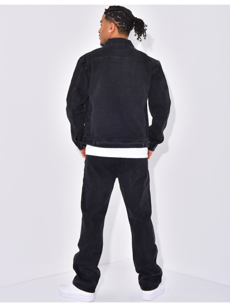 Ensemble pantalon et veste en jeans