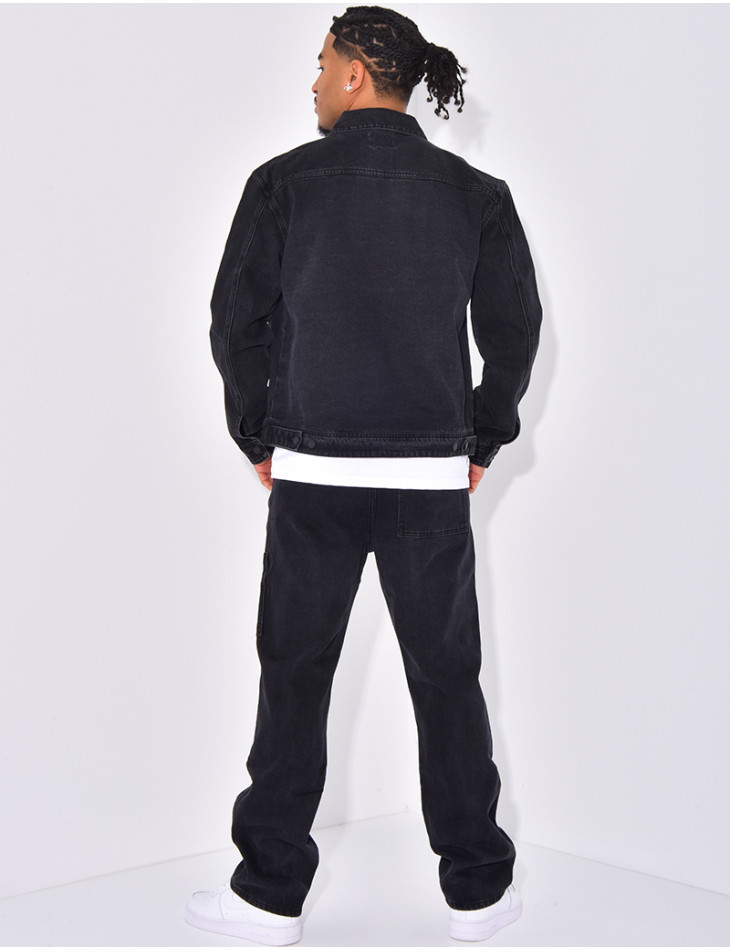 Ensemble pantalon et veste en jeans