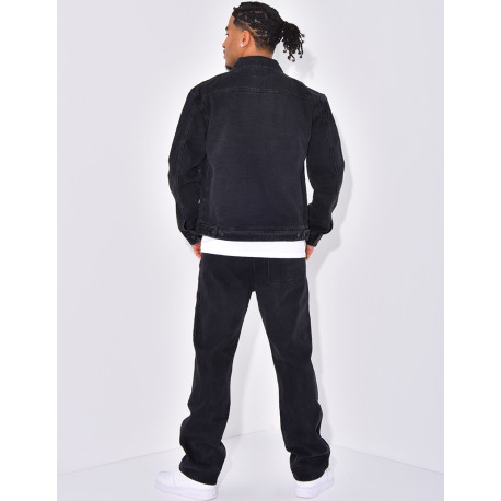 Ensemble pantalon et veste en jeans