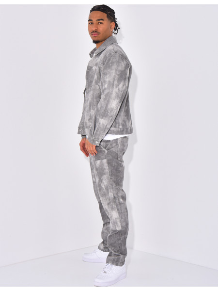 Ensemble pantalon et veste en jeans