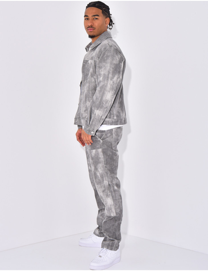 Ensemble pantalon et veste en jeans