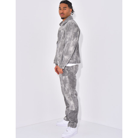 Ensemble pantalon et veste en jeans