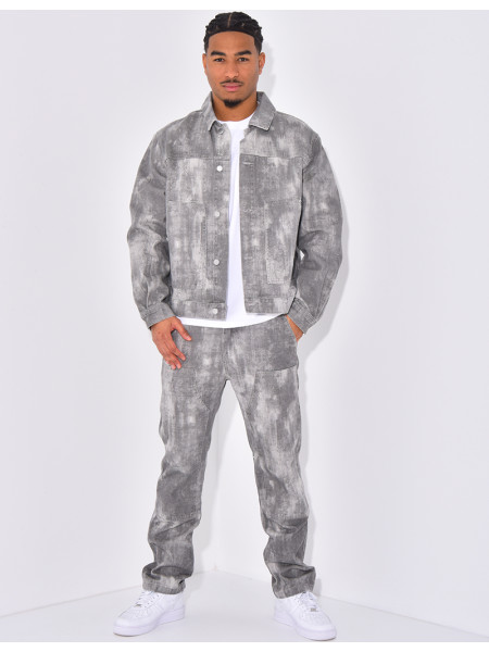 Ensemble pantalon et veste en jeans