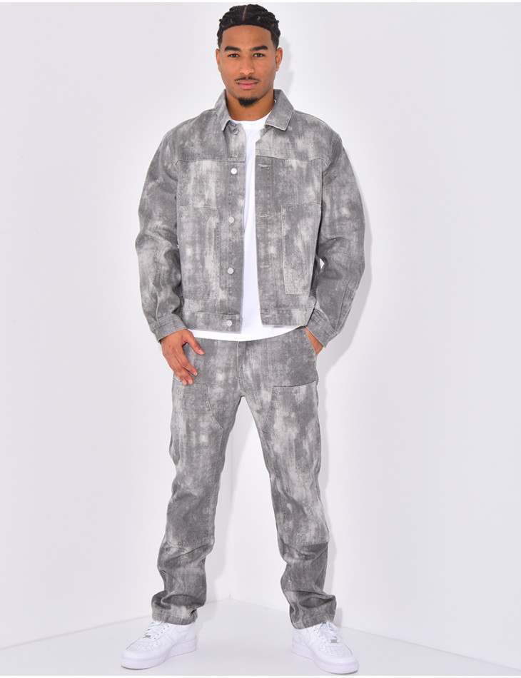 Ensemble pantalon et veste en jeans