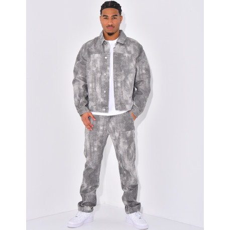 Ensemble pantalon et veste en jeans