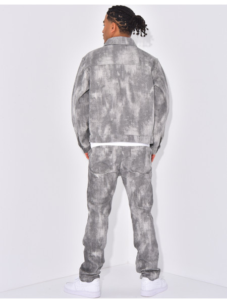 Ensemble pantalon et veste en jeans