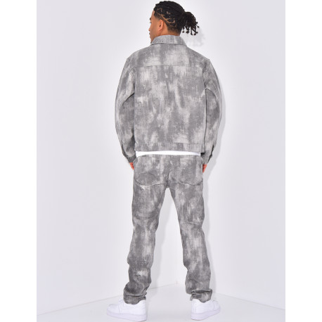 Ensemble pantalon et veste en jeans