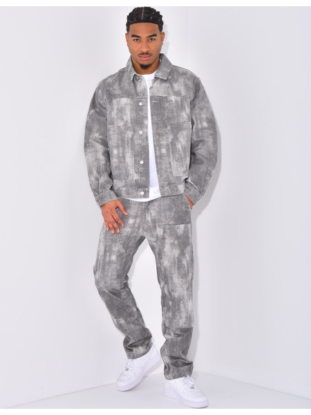 Ensemble pantalon et veste en jeans