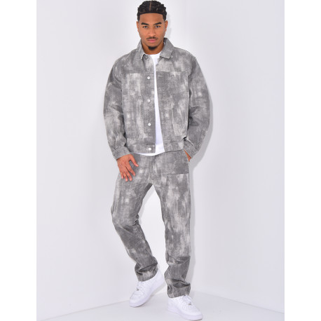 Ensemble pantalon et veste en jeans