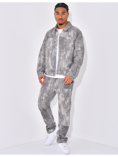 Ensemble pantalon et veste en jeans