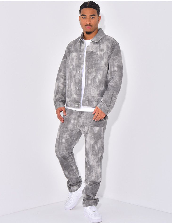 Ensemble pantalon et veste en jeans