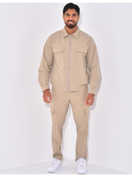 Ensemble pantalon et veste zippée