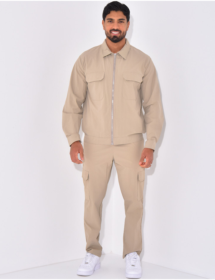 Ensemble pantalon et veste zippée