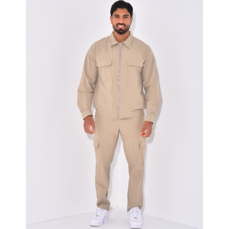 Ensemble pantalon et veste zippée