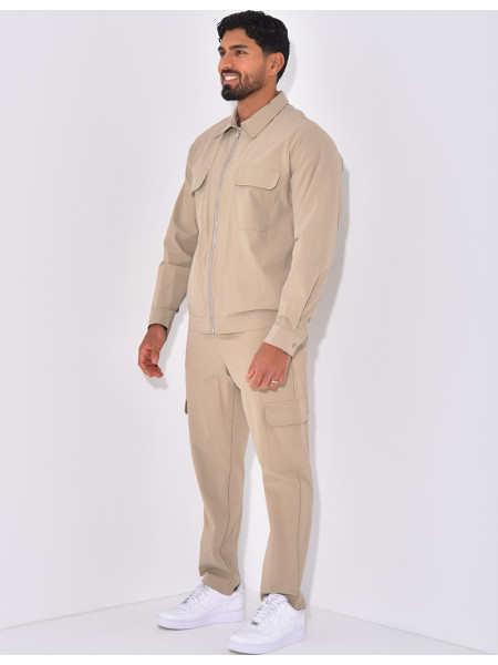 Ensemble pantalon et veste zippée