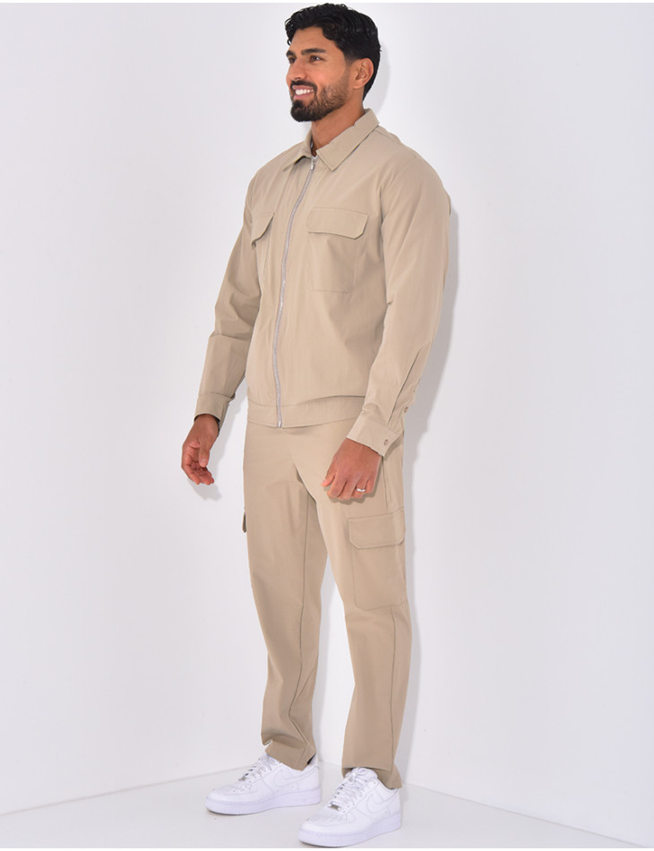 Ensemble pantalon et veste zippée