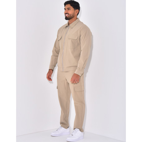 Ensemble pantalon et veste zippée
