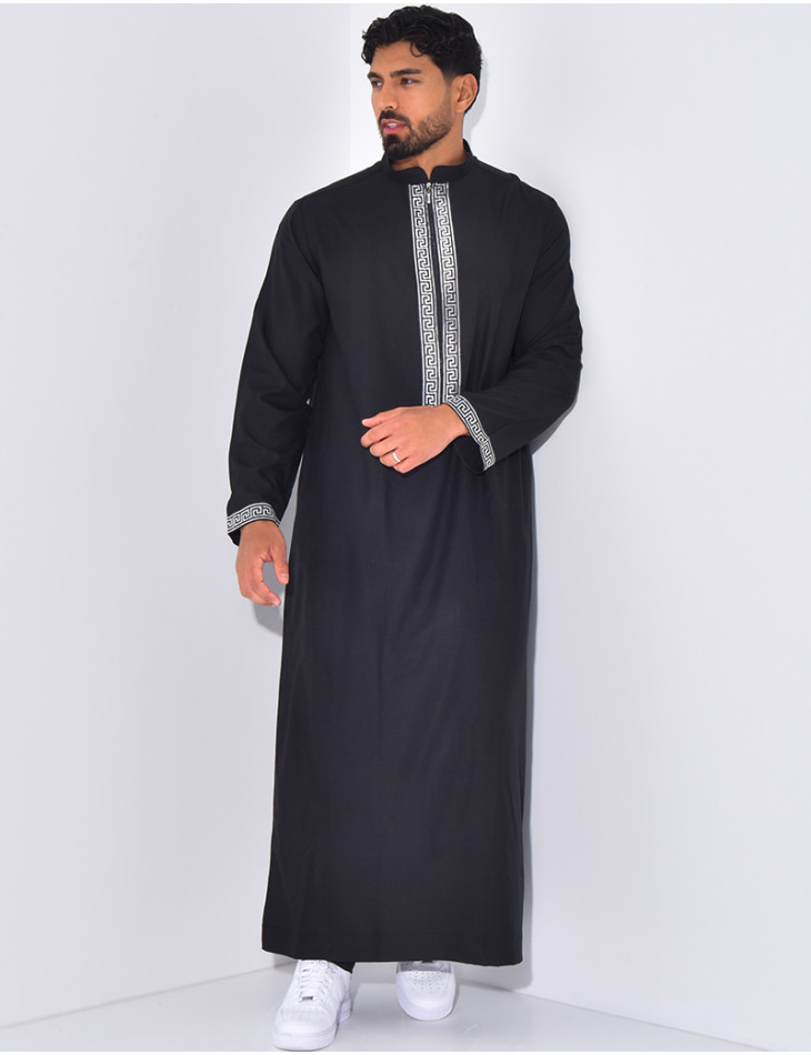 Qamis à fermeture éclaire