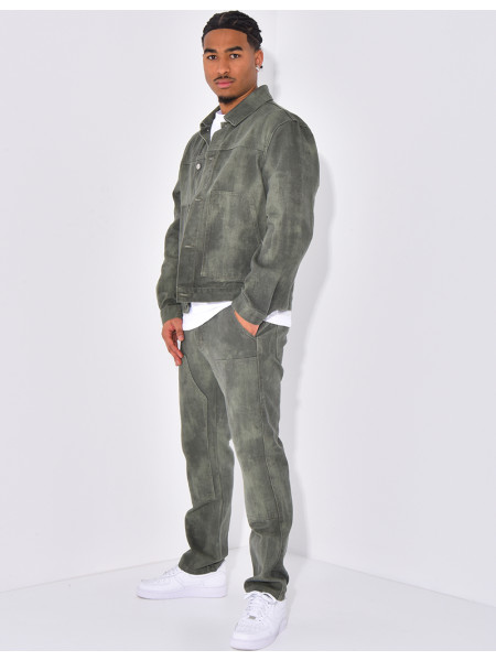 Ensemble pantalon et veste en jeans