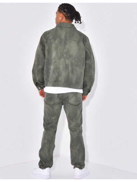 Ensemble pantalon et veste en jeans