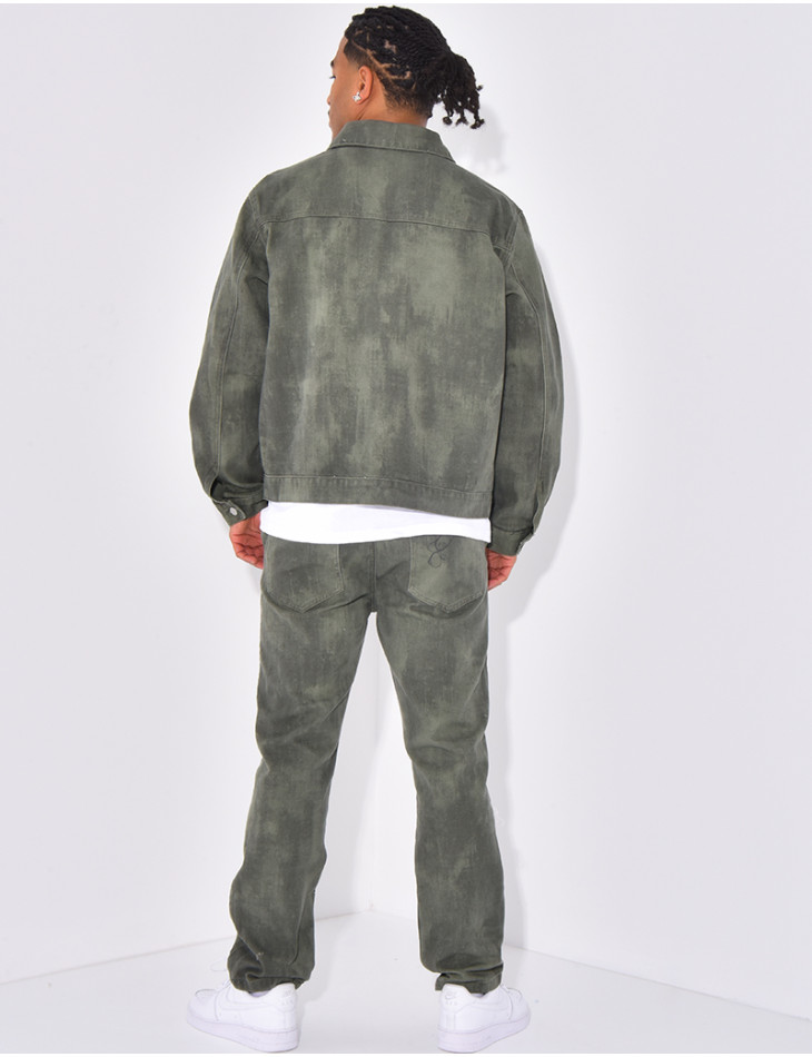 Ensemble pantalon et veste en jeans