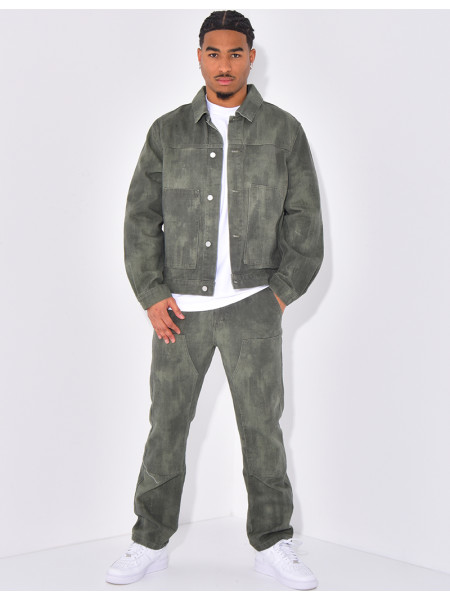 Ensemble pantalon et veste en jeans