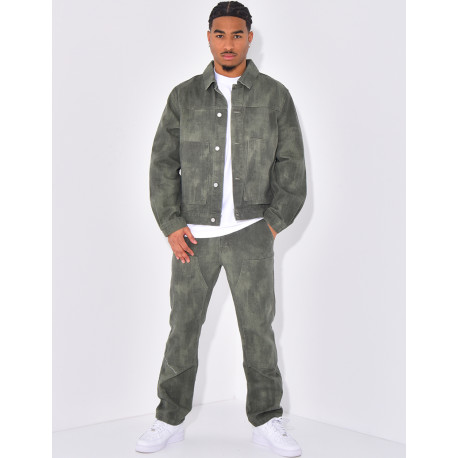 Ensemble pantalon et veste en jeans