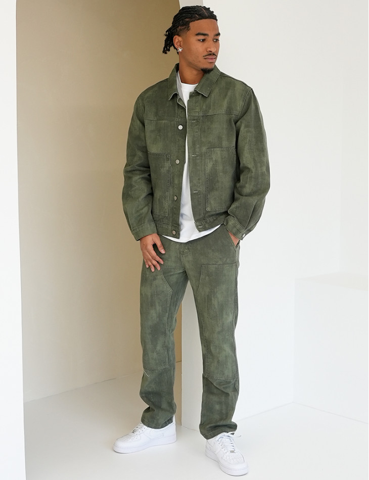 Ensemble pantalon et veste en jeans