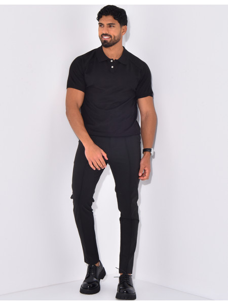 Short-sleeved polo shirt